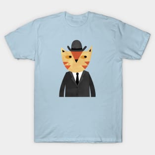 Ginger cat in a Bowler Hat T-Shirt